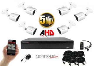 Monitorrs Security  AHD 6 kamerový set 5 MPix WTube (6041K6) (Monitorrs Security)