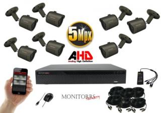 Monitorrs Security  AHD 7 kamerový set 5 MPix GTube (6042K7) (Monitorrs Security)