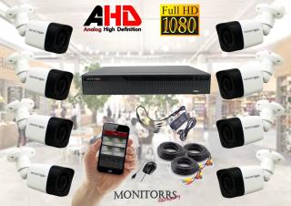Monitorrs Security AHD 8 kamerový set 2 MPix Tube (6030K8) (Monitorrs Security)