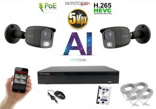 Monitorrs Security AI IP 2 kamerový set 5 Mpix GTube (6373K2) (Monitorrs Security)