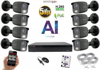 Monitorrs Security AI IP 8 kamerový set 5 Mpix GTube (6373K8) (Monitorrs Security)