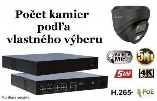 Monitorrs Security AI IP kamerový set 5 Mpix GDome + Mic (6371AK8+) (Monitorrs Security)