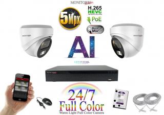 Monitorrs Security Full Color AI IP 2 kamerový set WDome (6022K2) (Monitorrs Security)