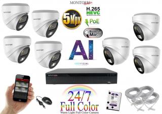 Monitorrs Security Full Color AI IP 7 kamerový set WDome (6022K7) (Monitorrs Security)