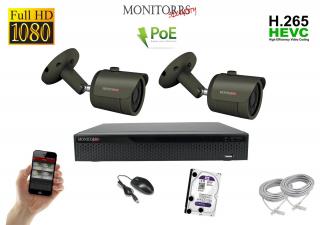 Monitorrs Security IP 2 kamerový set 2 Mpix GTube (6170K2) (Monitorrs Security)