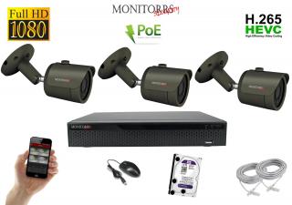 Monitorrs Security IP 3 kamerový set 2 Mpix GTube (6170K3) (Monitorrs Security)