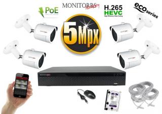 Monitorrs Security IP 4 kamerový set 5 Mpix WTube (6082K4) (Monitorrs Security)
