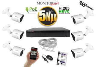 Monitorrs Security IP 6 kamerový set 5 Mpix WTube (6082K6) (Monitorrs Security)