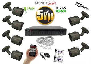 Monitorrs Security IP 7 kamerový set 5 Mpix GTube (6083K7) (Monitorrs Security)