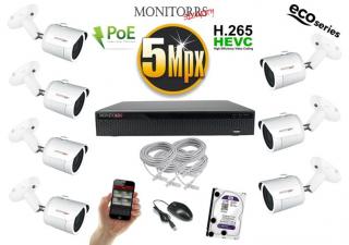 Monitorrs Security IP 7 kamerový set 5 Mpix WTube (6082K7) (Monitorrs Security)