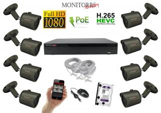 Monitorrs Security IP 8 kamerový set 2 Mpix GTube (6170K8) (Monitorrs Security)