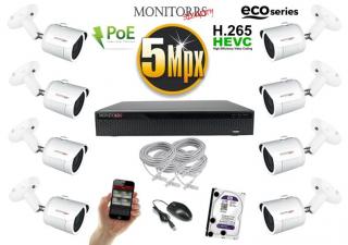Monitorrs Security IP 8 kamerový set 5 Mpix WTube (6082K8) (Monitorrs Security)