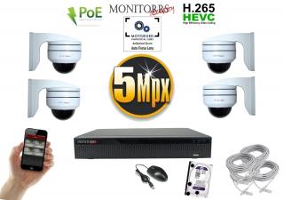 Monitorrs Security PTZ 4 kamerový set 5MPix (6008k4) (Monitorrs Security)