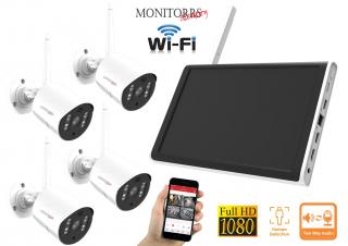 Monitorrs Security Wifi 4 kamerový set AllinOne 3 Mpix (6129k4) (Monitorrs Security)