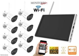 Monitorrs Security Wifi 8 kamerový set AllinOne 3 Mpix (6129k8) (Monitorrs Security)