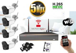 Monitorrs Security Wifi IP kamerový set 5MPix 4xkamera (6183K4) (Monitorrs Security)