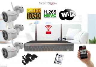 Monitorrs Security Wifi IP kamerový set Full HD 3 x kamera (6513K3) (Monitorrs Security)