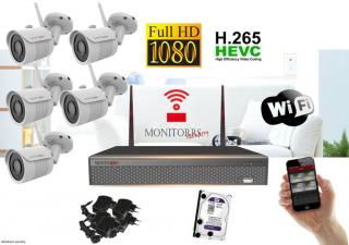 Monitorrs Security Wifi IP kamerový set Full HD 5 x kamera (6513K5) (Monitorrs Security Wifi set)