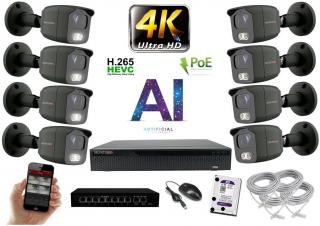 MS 4K IP 8 kamerový set so switchom 8 Mpix GTube (6379K8B)  (Monitorrs Security)