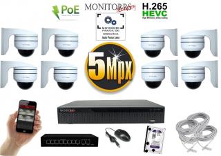 MS PTZ 8 kamerový set so switchom 5MPix (6008k8B) (Monitorrs Security)