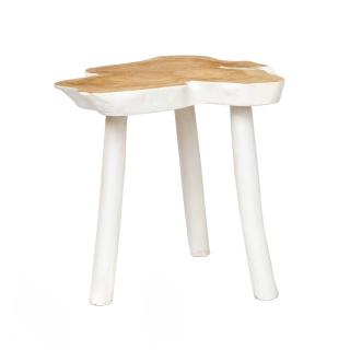 BAZAR BIZAR The Organic Side Table - Natural White príručný stolík