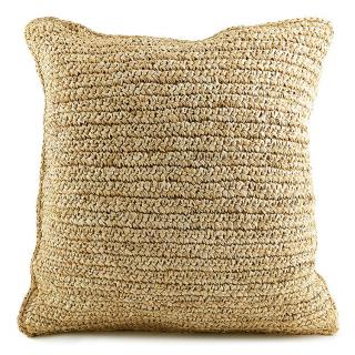 BAZAR BIZAR The Raffia Flores Cushion Cover - Natural - 40x40 obliečka