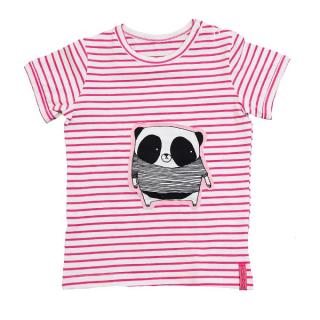 BIO pííískacie tričko Panda malinové