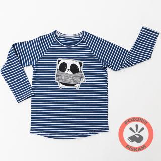 BIO pííískacie tričko Panda modrá