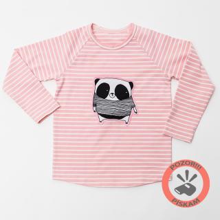 BIO pííískacie tričko Panda ružová