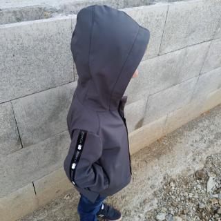 Detská softshell bunda - sivá