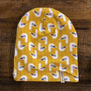 Obojstranná detská čiapka - Seagulls mustard