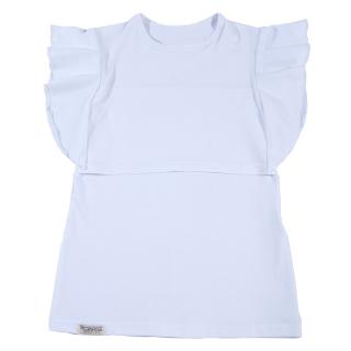 Tričko na dojčenie - s volánom white