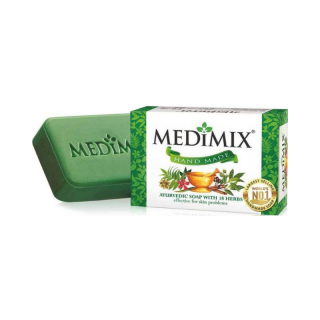 Ajurvédske mydlo Medimix - smes 18 bylín 125g (Mydlo s 18 ajurvédskymi bylinkami pre problémovú pleť (akné, ekzém))