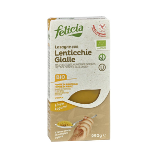 BIO Bezlepkové Lasagne zo žltej šošovice - 250 g (Bohaté na bielkoviny, vlákninu a železo)