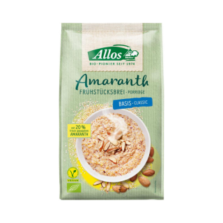 BIO Raňajková kaša amarantová Allos 400 g (Vysoký obsah vlákniny, horčíka a železa)