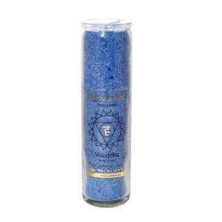 Čakrová sviečka - modrá veľká (POROZUMENIE, mier a ochrana)