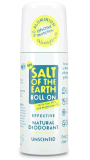 Deo roll-on Salt of the Earth bez vône - 75ml (Zabraňuje množeniu baktérií, ktoré spôsobujú nepríjemný zápach)