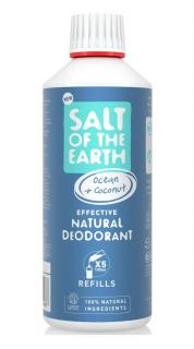 Náplň do Dezodorant sprej Soľ Zeme OCEAN  COCONUT Unisex 500ml (Najobľúbenejší prírodný dezodorant s vôňou morského vánku a kokosu)