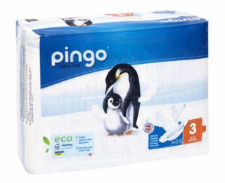 PINGO Ekoplienky MIDI 4-9kg 44ks (Vysoko kvalitné ekologické jednorazové plienky)