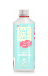 Sprejový deodorant Salt of the Earth uhorka a melón - náhradná náplň 500ml (Najobľúbenejší prírodný dezodorant s vôňou uhorky a melónu)
