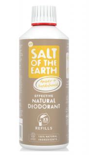 Sprejový dezodorant Salt of the Earth ambra a santal - náhradná náplň 500ml (Najobľúbenejší prírodný dezodorant s vôňou ambry a santalového dreva)