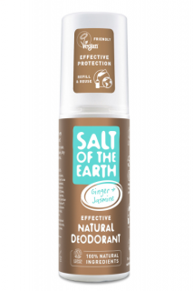 Sprejový dezodorant Salt of the Earth zázvor a jazmín 100ml (Kombinuje účinky minerálnej soli s éterickými olejmi, magnéziom a jedlou sódou)