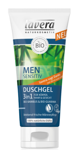 Vlasový a telový šampón 3v1 Men Sensitiv 200ml (Jemne čistí citlivú mužskú pokožku, vlasy a tvár )