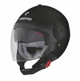 CABERG otvorená prilba, model riviera V3, čierna matná