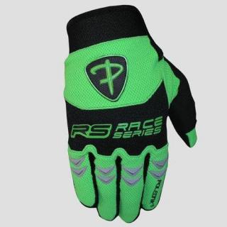 POLEDNIK rukavice, model mx, čierno-zelené fluo
