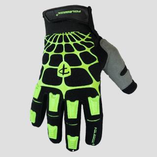 POLEDNIK rukavice, model Web mx, čierno-zelené fluo