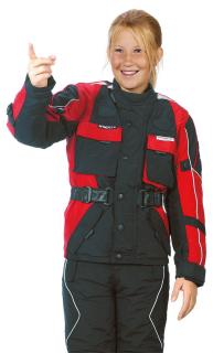 ROLEFF detská bunda, model Taslan, čierno-červená