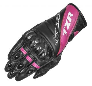 Dámske rukavice na motorku TXR RS3 čierno-ružové Veľkosť: S
