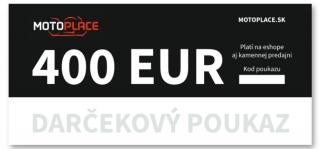 Darčekový poukaz 400 EUR Typ poukazu: Fyzický (pošleme na adresu)