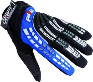 Dětské mx rukavice na motorku Pilot černo/modré Veľkosť: 3